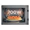 Black + Decker Microwave Oven 20 Liter 700 Watt - Gray - MZ2015P