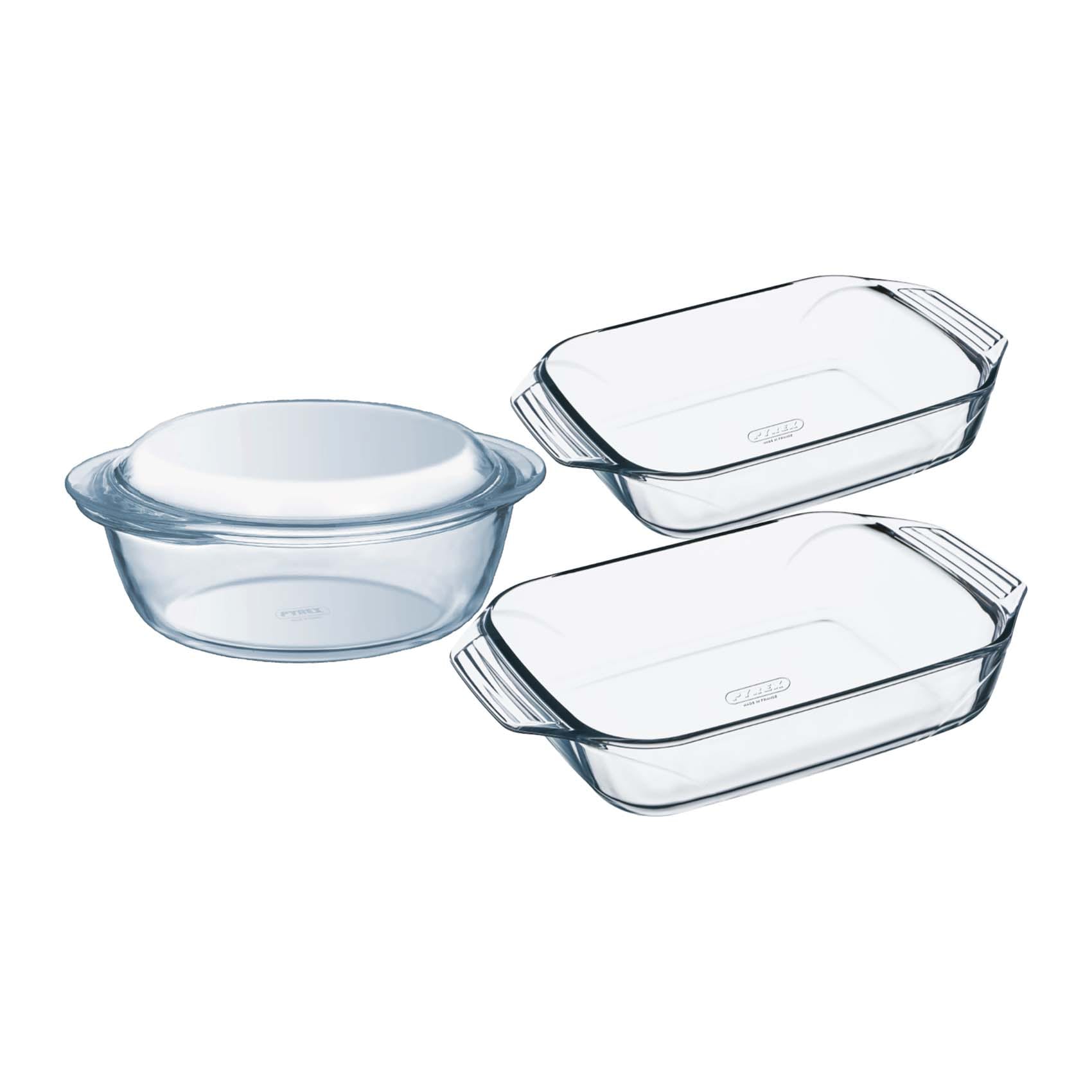 Pyrex Metal Buy Pyrex Glass Oven Dish Set - 4 Pieces Online | Carrefour Egypt