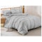 La Collection Plain Comforter Set - 220x240 Cm -3 Pieces - Grey