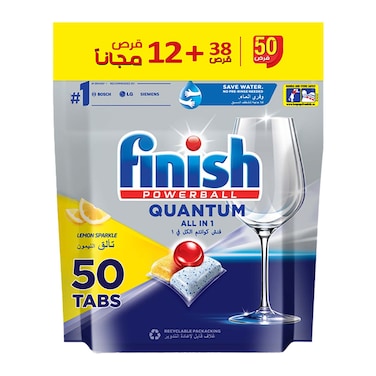 Finish Dishwasher Tablets with Lemon Sparkle - 50 Tablets