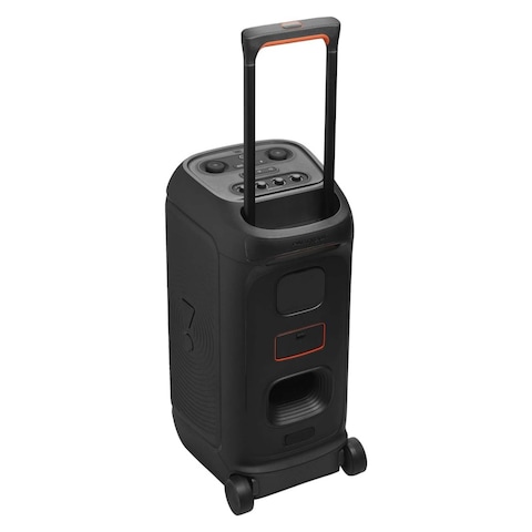 JBL PartyBox Stage 320 Bluetooth Speaker with Telescopic Handle and Wheels - Black