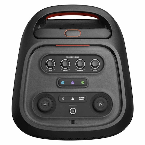 JBL PartyBox Stage 320 Bluetooth Speaker with Telescopic Handle and Wheels - Black