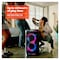 JBL PartyBox Stage 320 Bluetooth Speaker with Telescopic Handle and Wheels - Black