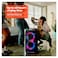 JBL PartyBox Stage 320 Bluetooth Speaker with Telescopic Handle and Wheels - Black