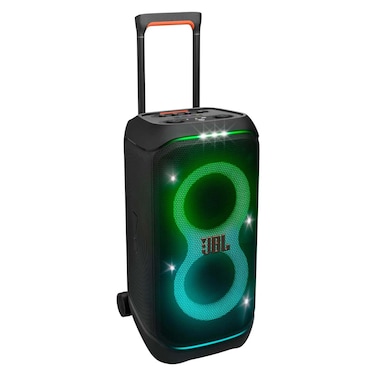 JBL PartyBox Stage 320 Bluetooth Speaker with Telescopic Handle and Wheels - Black