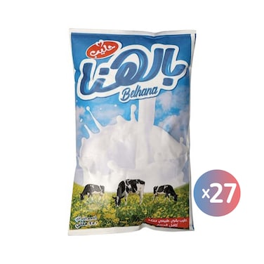 بالهنا حليب كامل الدسم - 450 مل - 27 قطعة