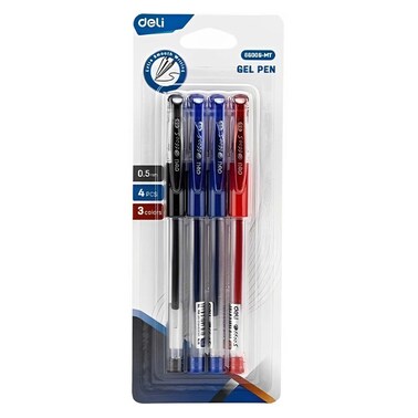 ديلي مجموعة أقلام جل - سن 0.5 مم - 4 أقلام