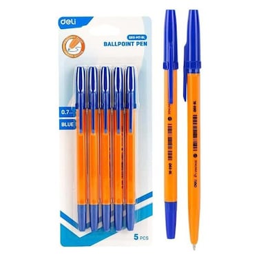 Deli Ballpoint Pen - 0.7mm - 5 Pieces