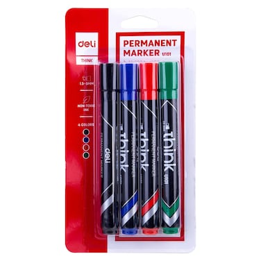 ديلي مجموعة اقلام ماركر - 4 أقلام