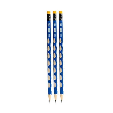 Deli HB Graphite Pencil with Eraser - 3 Pieces