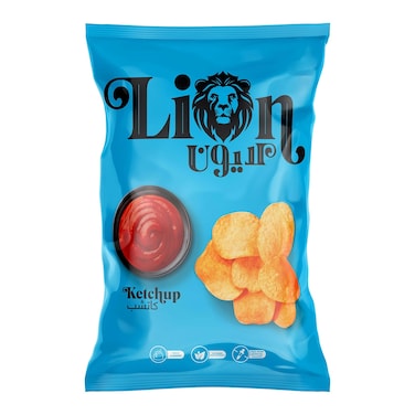 لايون رقائق بطاطس بالكاتشب - 65 جرام