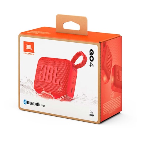 JBL Go4 Bluetooth Portable Speaker - Red