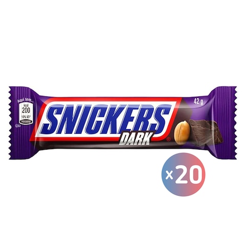 Snickers Dark Chocolate - 42gm - 20 Pieces