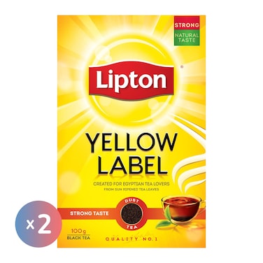 ليبتون شاي أسود - 100 جرام - 2 باكو