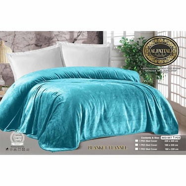 بطانية صوف الفتال - 160 * 220 سم - أزرق