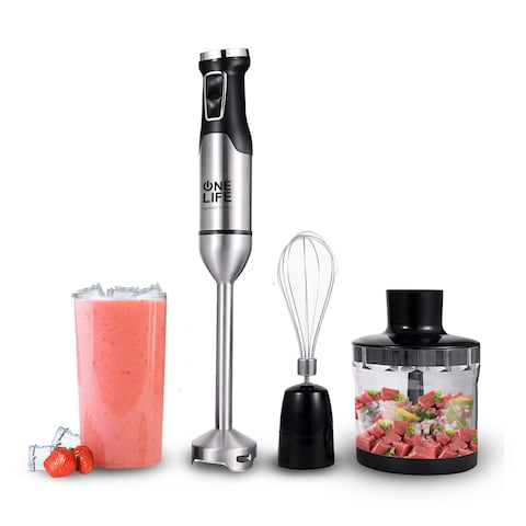 One Life Hand Blender 1500 Watt 600ml - Stainless - HB1500SI