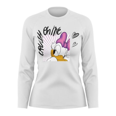 Disney Donald Duck Sweatshirt for Women - White - Large