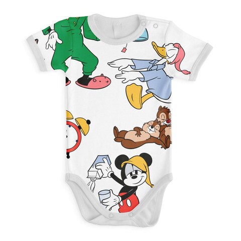 Disney Mickey Dungaree for Babies - 18-24 Months - White - M11