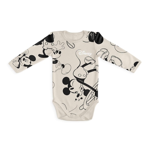 Disney Mickey Dungaree for Babies - 6-9 Months - White - M12