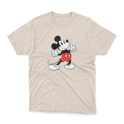 Disney Mickey Men T-Shirt - Beige - Medium - M22
