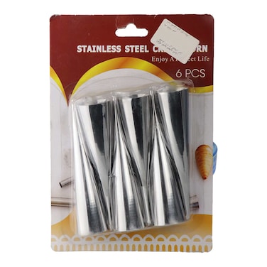 قوالب العربية ستانلس ستيل للمعجنات والكريمة - 6 قطع