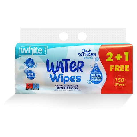 White Water Wipes - 50 Wipes - 3 Pieces