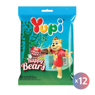 Yupi Gummy Happy Bears - 40 gm - 12 Pieces