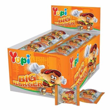 Yupi Big Burger Gummy Candy - 28 gm - 24 Pieces