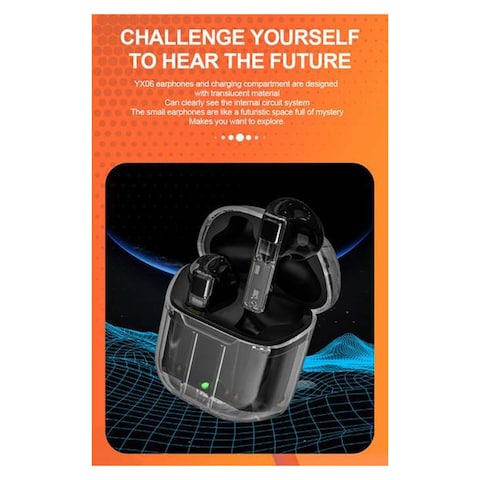 Lanex TWS Bluetooth Earphone V5.3 - Transparent - X3
