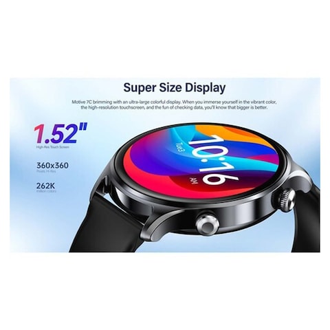 Riversong Motive 7C Smart Watch - 1.52 Inch - Black