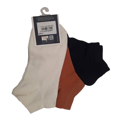 Kids Lycra Plain Socket Socks Set for Boys - 10-12 Years - 3 Socks