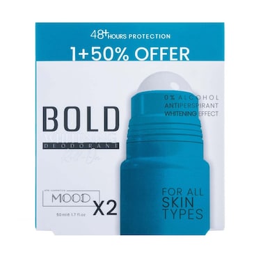 Mood Bold Whitening Deodorant Roll On - 50 ml - 2 Pieces