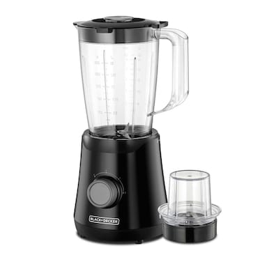 خلاط بلاك + ديكر 500 واط مع مطحنة - أسود -  BX530-B5