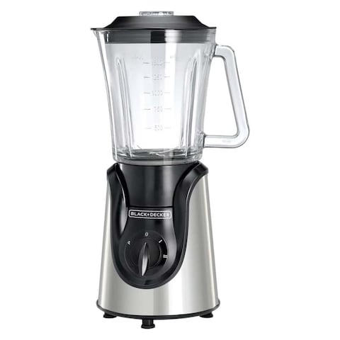 Black + Decker Blender With 2 Grinding Mills 1.5 Liter 600 Watt - Black - BGG600-B9