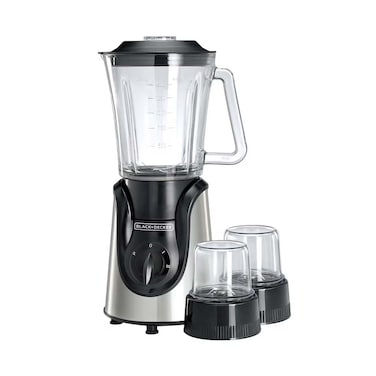 Black + Decker Blender With 2 Grinding Mills 1.5 Liter 600 Watt - Black - BGG600-B9