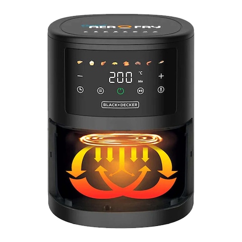 Black + Decker Digital Air Fryer 3.5 Liter 1500 Watt - Black - AF3500-B5