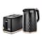 Black + Decker Electric Kettle with Bread Toaster Breakfast Set - Black and Rose Gold - MBF90-B5