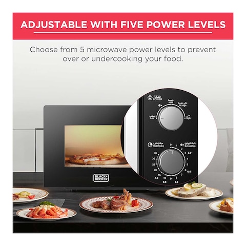 Black + Decker Solo Microwave Oven 20 Litres 700 Watt - Black - MZ2005P-B5