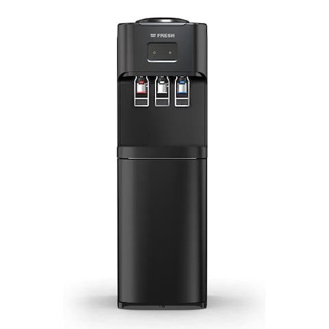 Fresh Hot Cold and Normal Water Dispenser 3 Taps - Black - FW-16VFB2