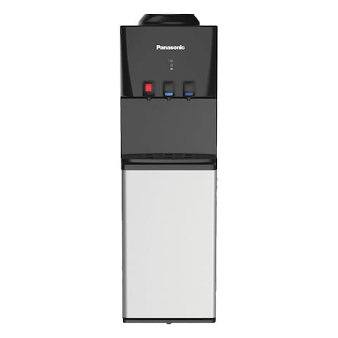 مبرد مياه باناسونيك ساخن وبارد وفاتر بكابينة 3 حنفيات - اسود وفضي - SDM-WD3128TF