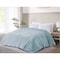 Velour Checks Blanket - 180 * 220Cm - Mint Green