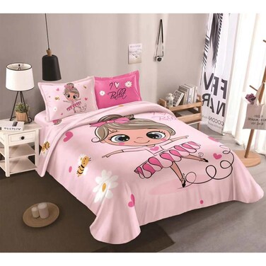 بطانية أطفال لا كوليكشن بطبعة بنت - 180 * 220 سم