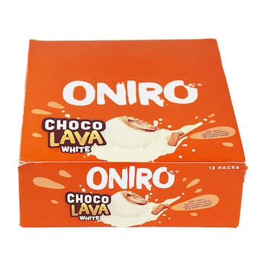 بسكويت أونيرو الأبيض المحشو بالشوكولاتة لافا - 12 قطعة