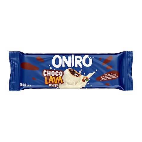 Oniro White Choco Lava Biscuit Filled with Hazelnut Cream - 3 Pieces