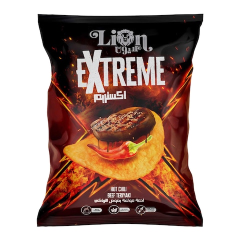 Lion Extreme Hot Beef Teriyaki Chips - 55 gm