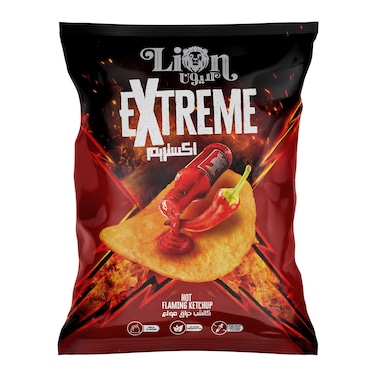 Lion Extreme Hot Ketchup Chips - 55 gm