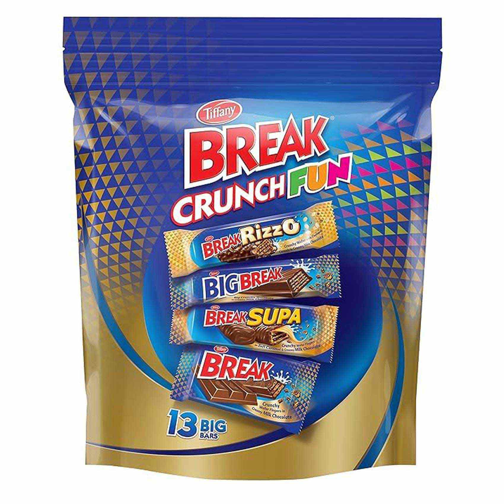 Break Crunch Fun Assorted Crunchy Wafers – 13 Bar – 313 gram Break Crunch Fun Assorted Crunchy Wafers – 13 Bar – 313 gram