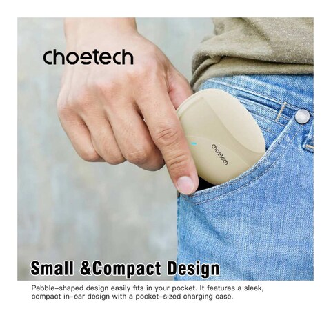 Choetech TWS True Wireless Earbuds - White - BH-T25