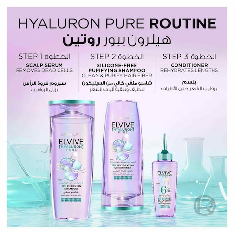 Elvive Hyaluronic Pure Serum for Oily Scalp - 102 ml