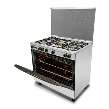 بوتجاز غاز كريازي جوكر ديلوكس 5 شعلة 90 سم - فضي - 9700W/1F